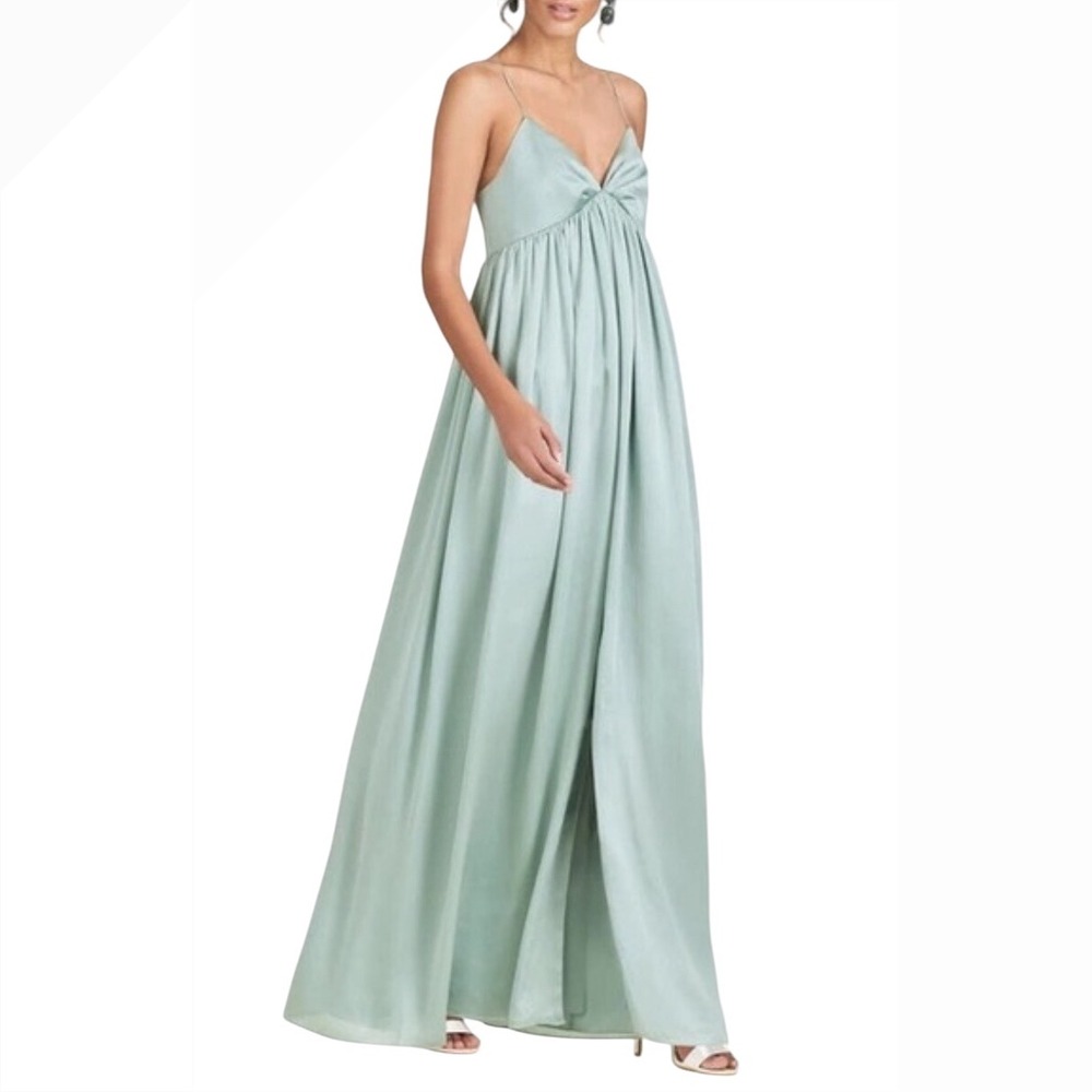 Sachin + Babi Seafoam Silk Maxi Gown